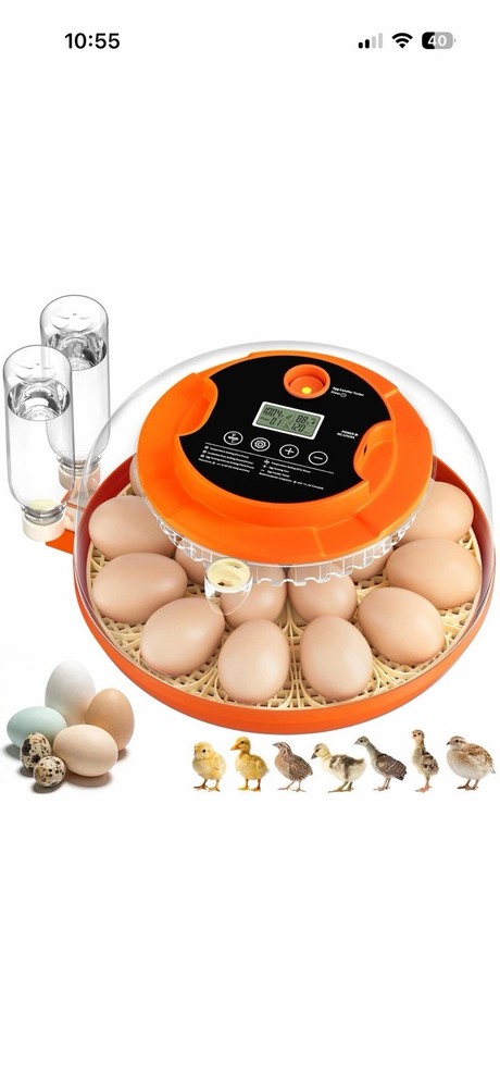 18 Egg Incubators for Hatching Eggs, Automatic Egg Turning and Humidity Control