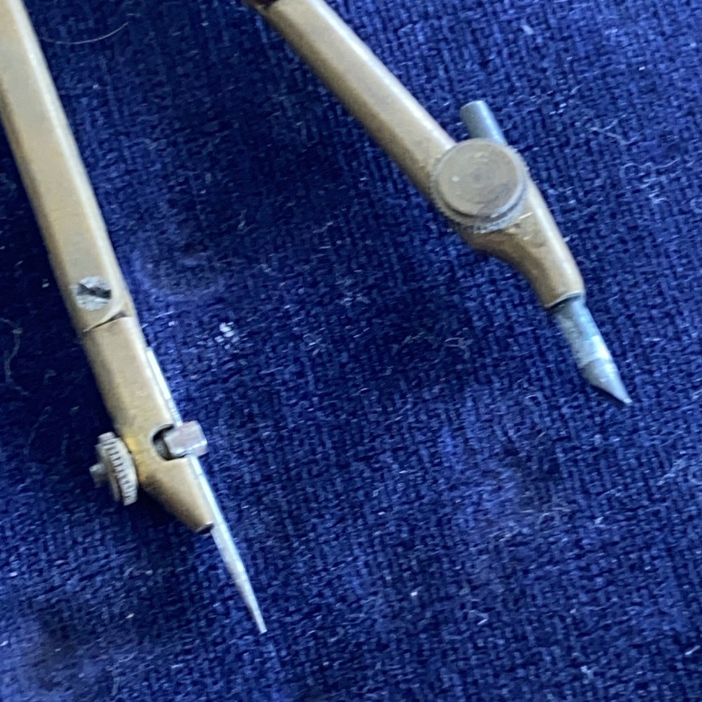 Antique Old Brass Drawing Compass