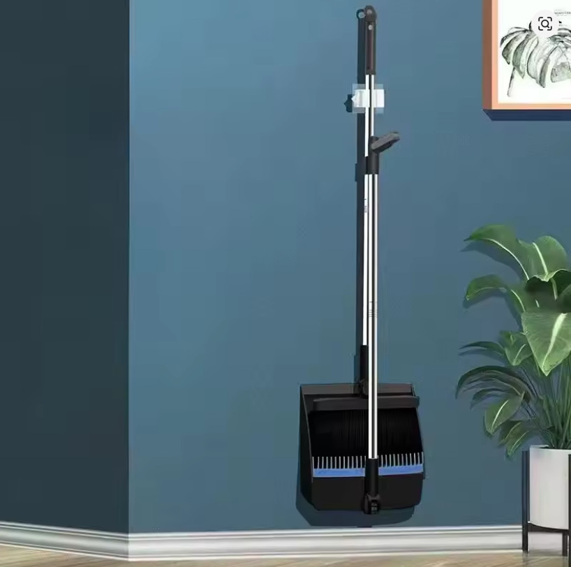 Broom and Dustpan Set Foldable Long Handle Easy Sweep Cleaning Kit