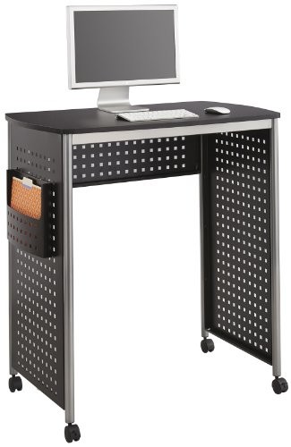 Safco 1908BL Scoot Sit-Down Workstation 38.5"x23.3" Black