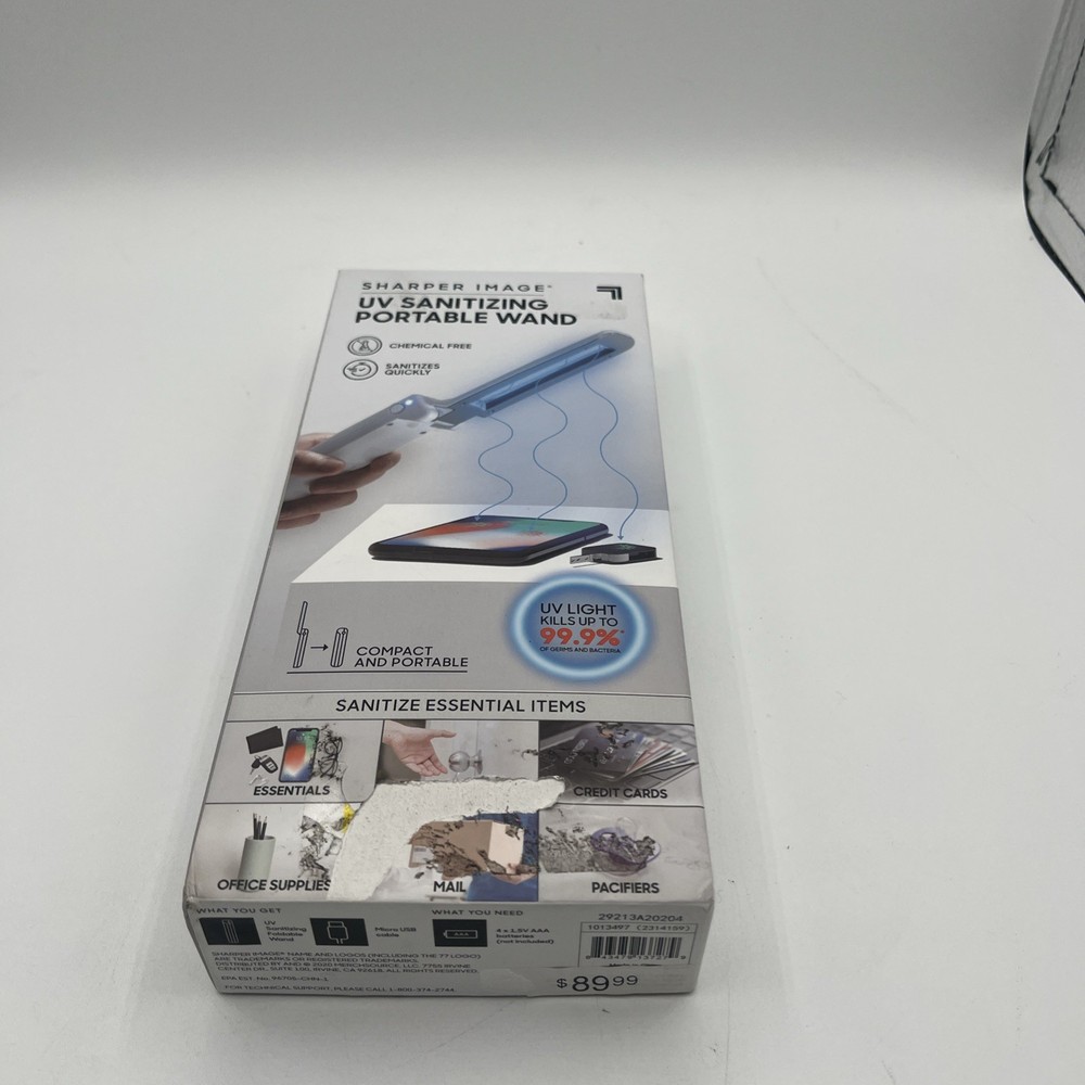 SHARPER IMAGE UV Light Portable Foldable Open Box