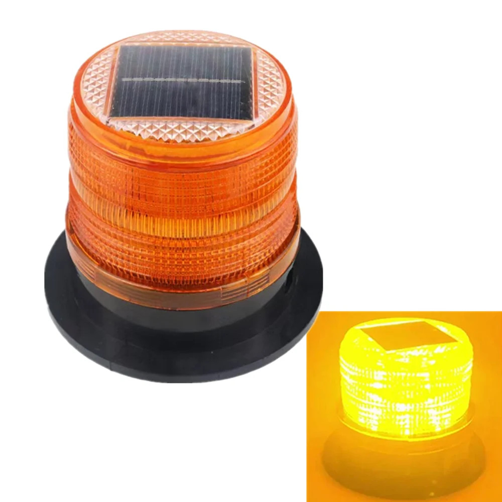 Magnetic Solar Car LED Warning Light Wireless Strobe Emergency Flash Light US