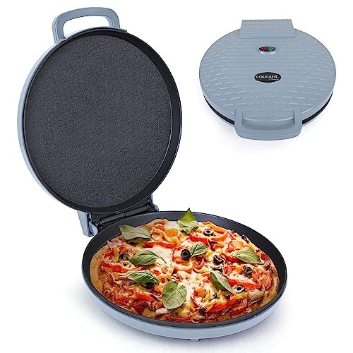 Pizza Maker 12 inch Pizzas Machine, Newly improved Cool-touch Handle Non Teal