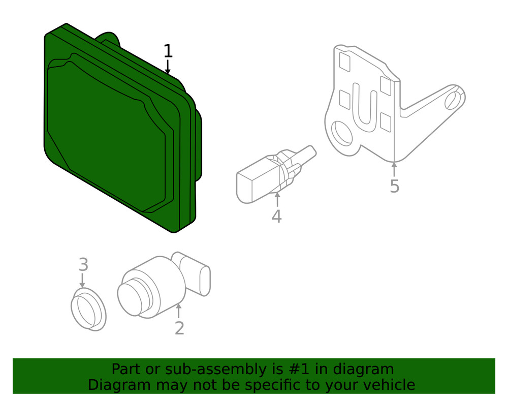 Genuine Audi Distance Sensor 1EA-907-572-H