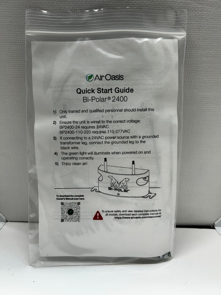 AirOasis Bi-Polar 2400 24V