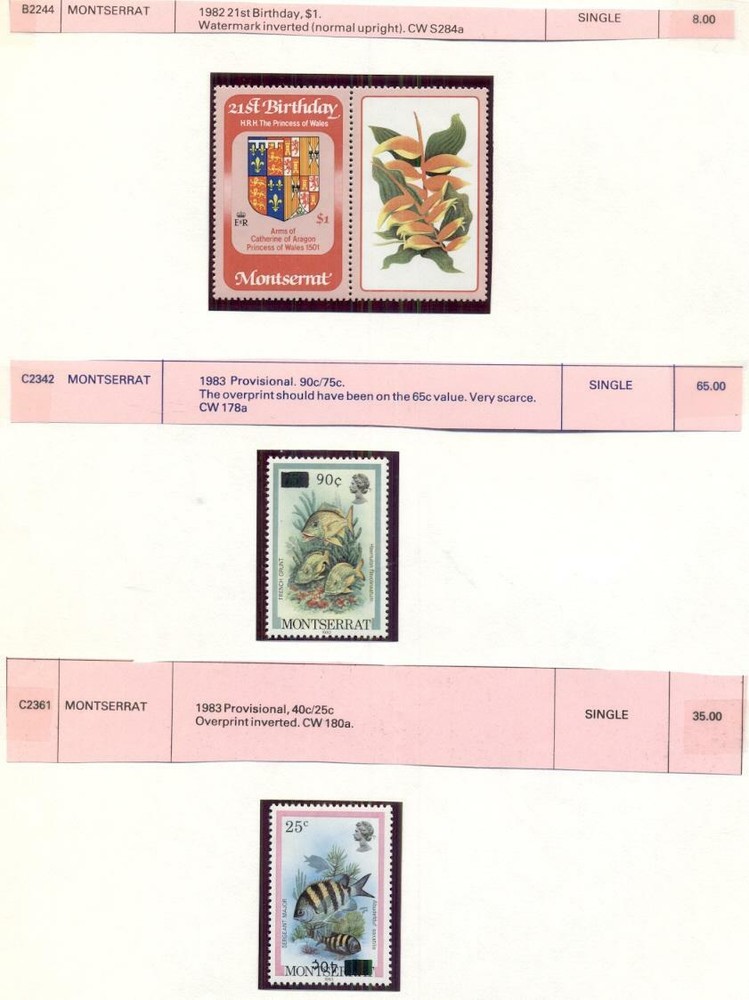 BRITISH AREA ERRORS Collection, 191 Errors & Freaks, all mint, 1980's period