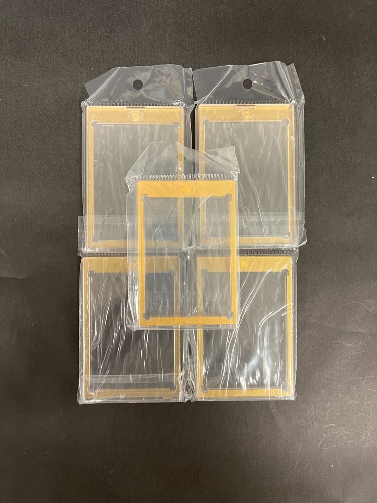55PT Gold Magnetic Card Holder UV *Comparable To Ultra Pro One Touch* 5 Pack