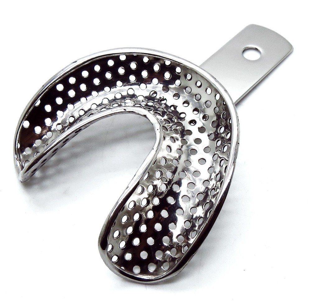 2 Pcs Impression Medium Tray Set Upper & Lower Dental Surgical Instruments