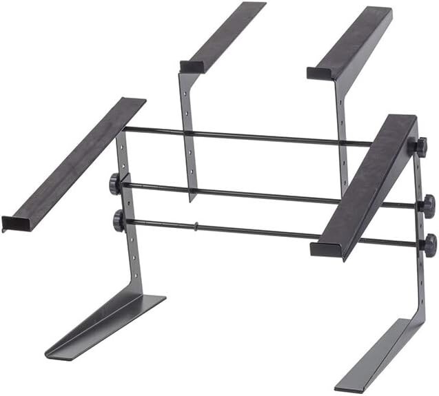 Covina Portable Dual DJ Controller Stand; Adjustable and Durable DJ Stand for...