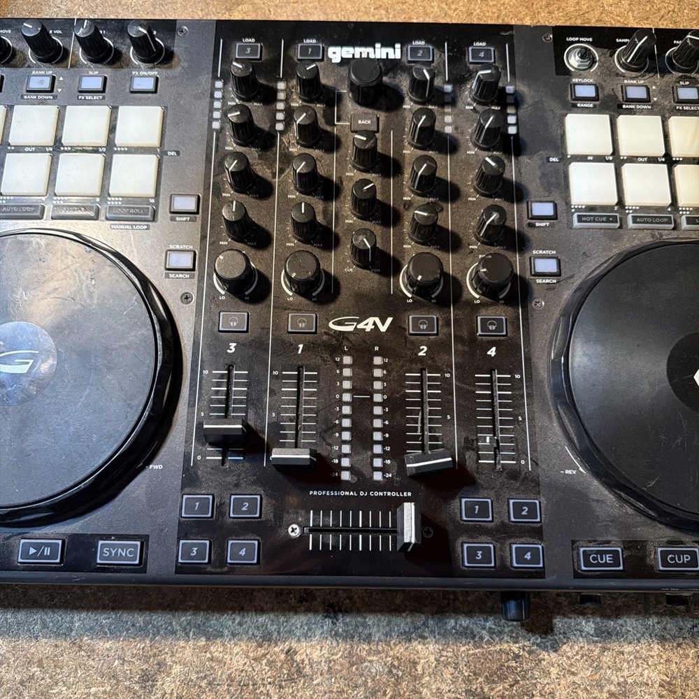 Gemini G4V 4-Channel DJ Midi Controller *untested* READ