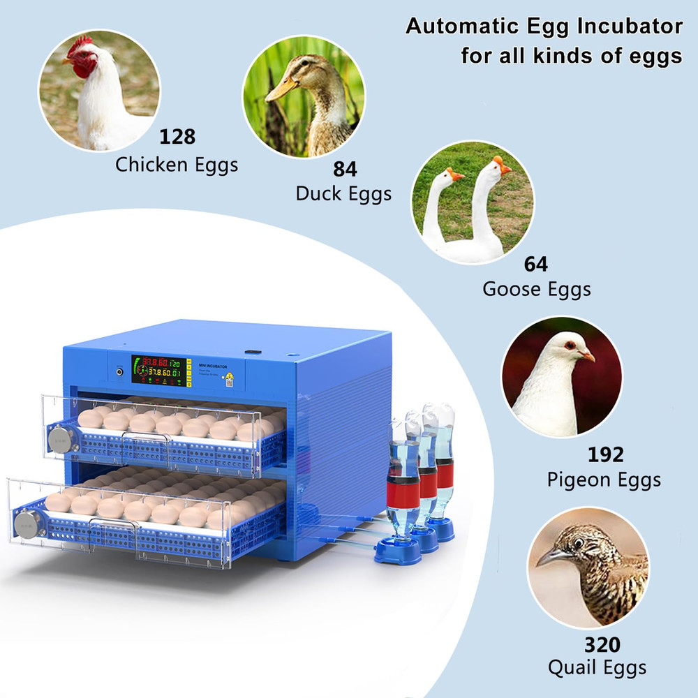 Automatic Eggs Incubator, Large Incubators for Hatching Eggs with Automatic Egg