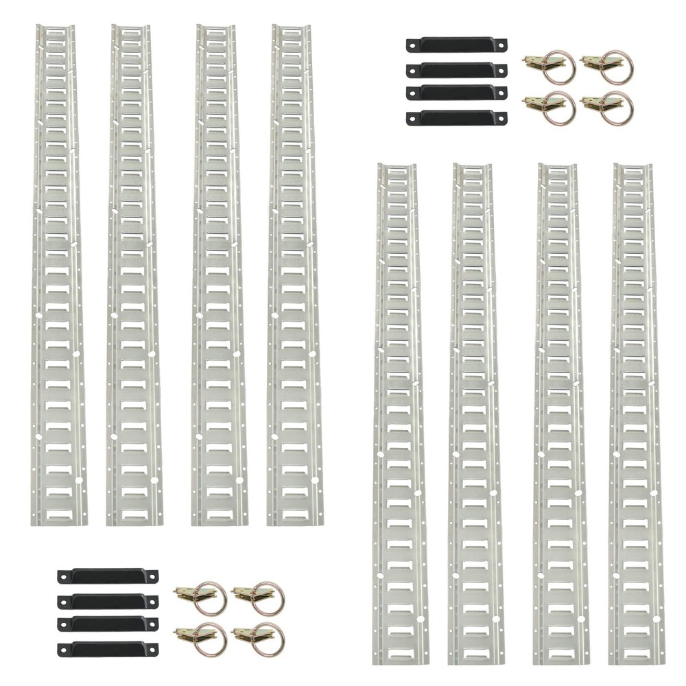 24PCS 5ft E Track Kit – for Enclosed Cargo Trailers Secure Tie-Down Rails