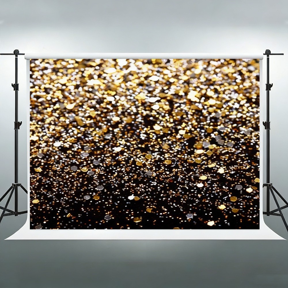 Sequin Glitter Backdrop (6x4ft) Black Sparkle Background for Party