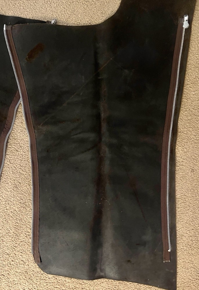 Black Leather Chaps unmarked See Description For Size