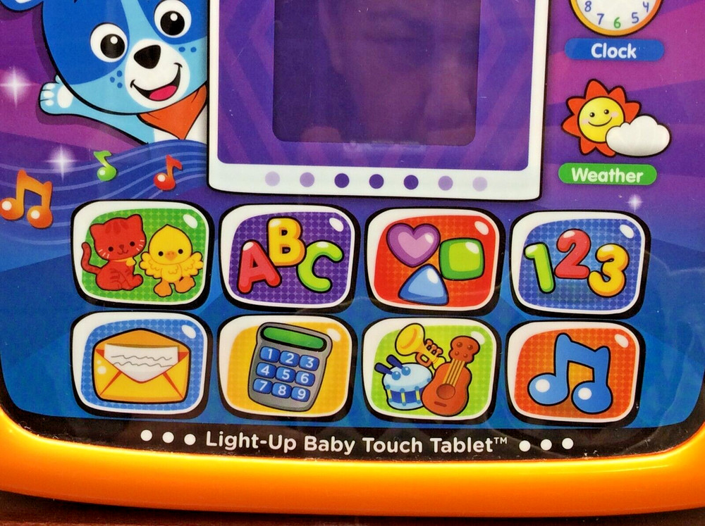 Vtech Light-Up Baby Touch Tablet Pre-School Learning Kids Tablet TESTED WORKING!