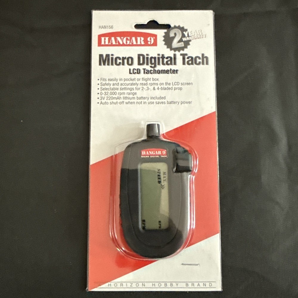 Hangar 9 Micro Digital Tachometer HAN156 Air Field Equip & Electronics
