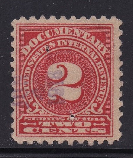 Scott #R208 Documentary IRS 2c (Single) 1914 Used NH