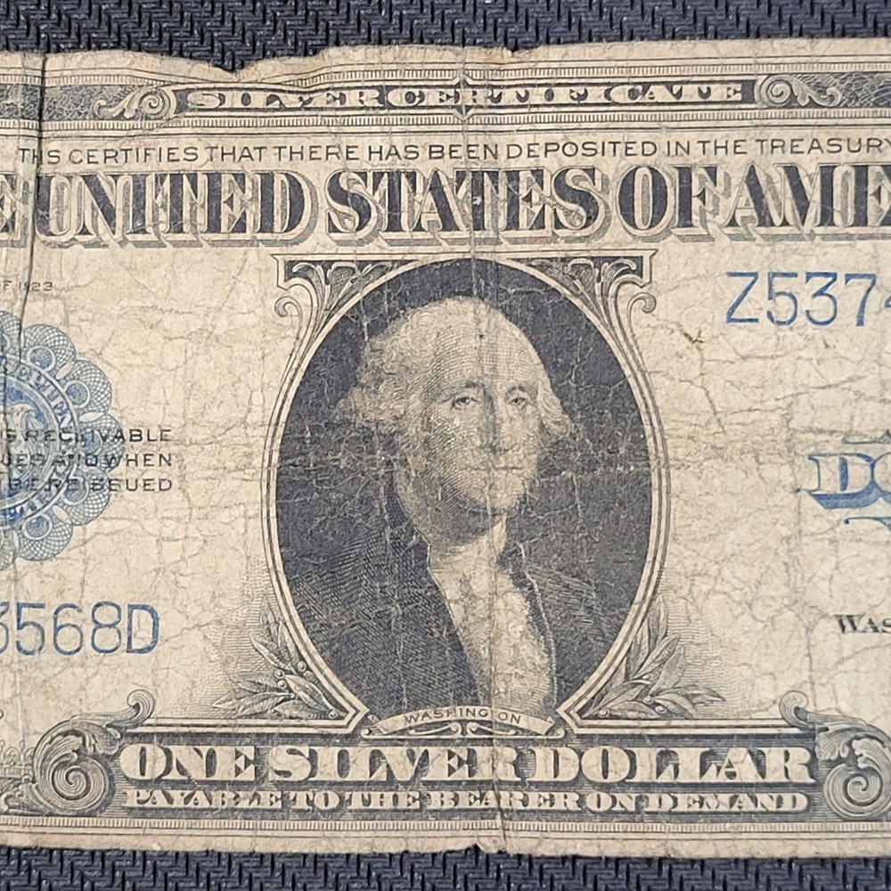 1923 One Silver Dollar Horse Blanket Silver Certificate Large Size US Mint Note