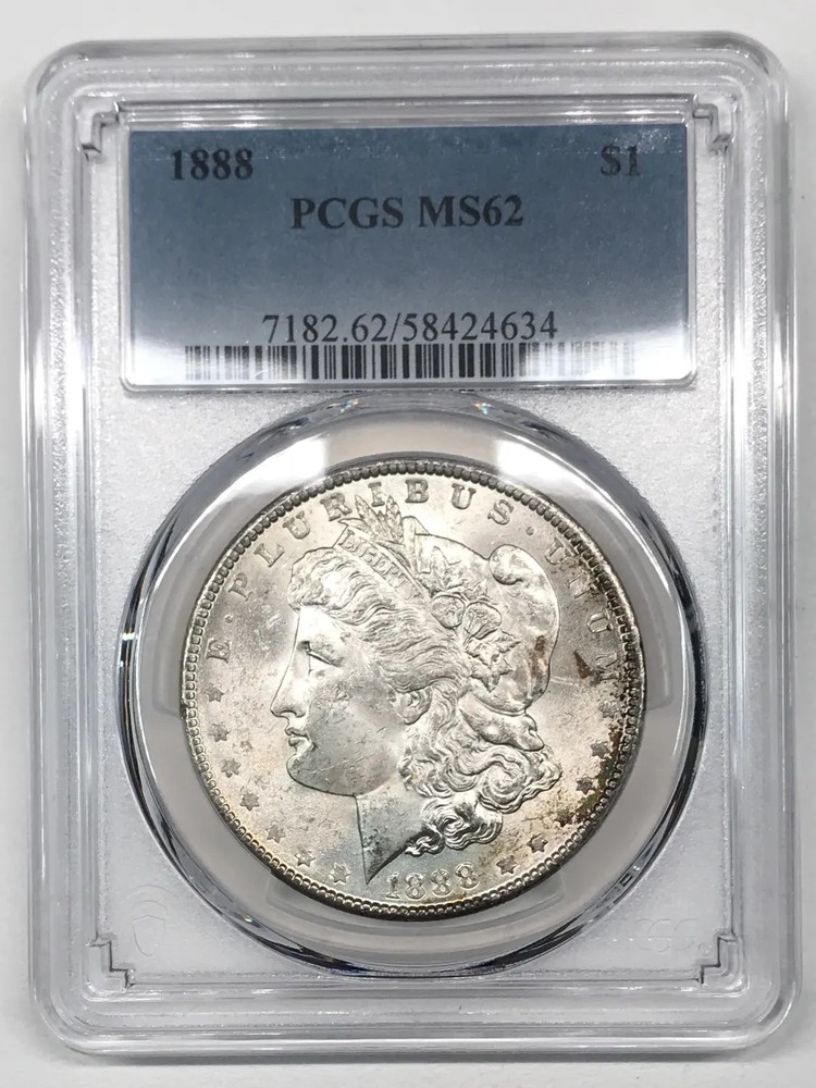 1888 P Morgan Silver Dollar PCGS MS-62
