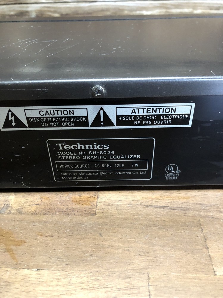 Vintage TECHNICS SH-8026 Stereo Graphic Equalizer