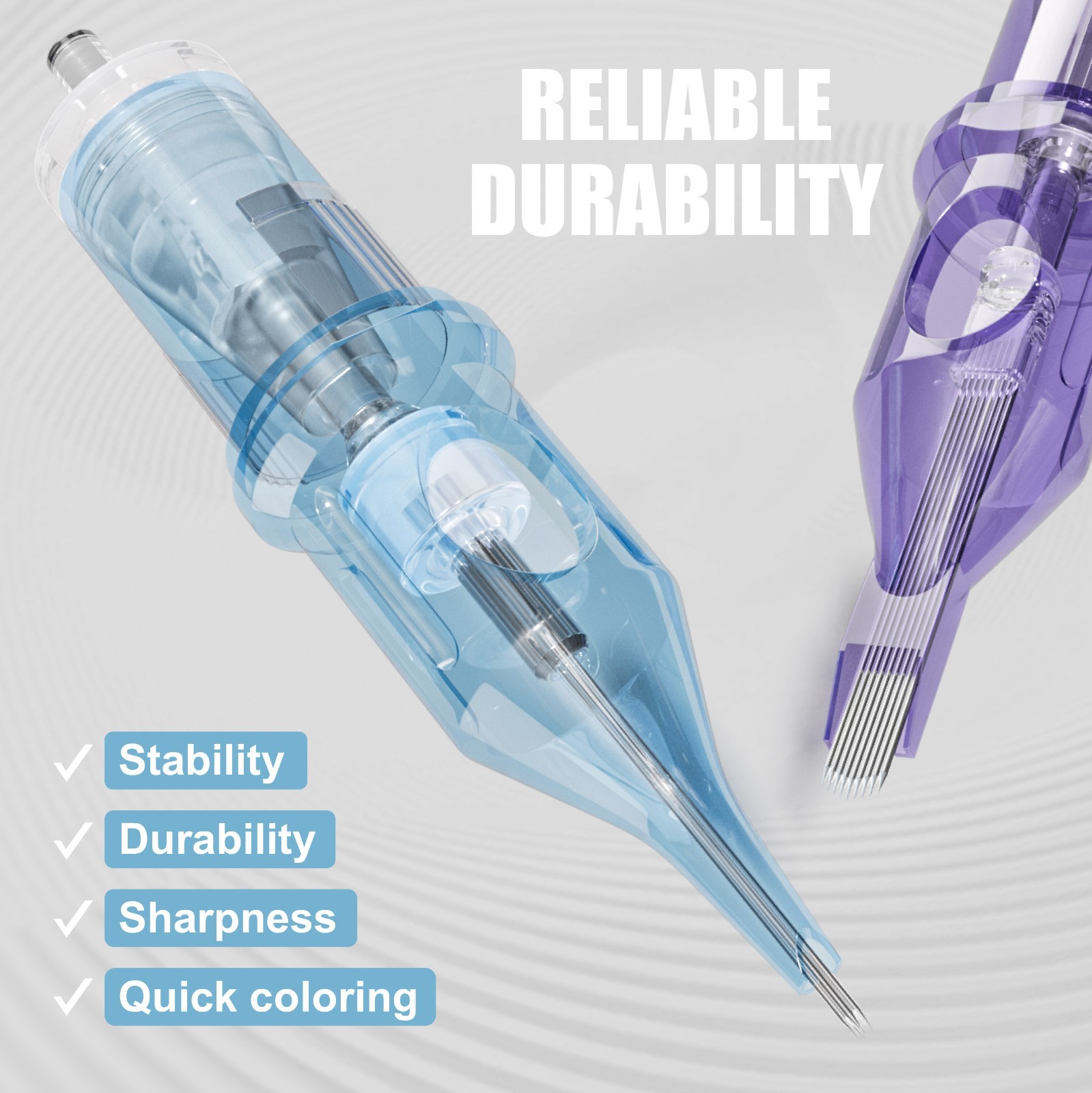 20-50Pcs Mixed Professional Sterile Tattoo Needle Cartridges Size RL RM RS M1