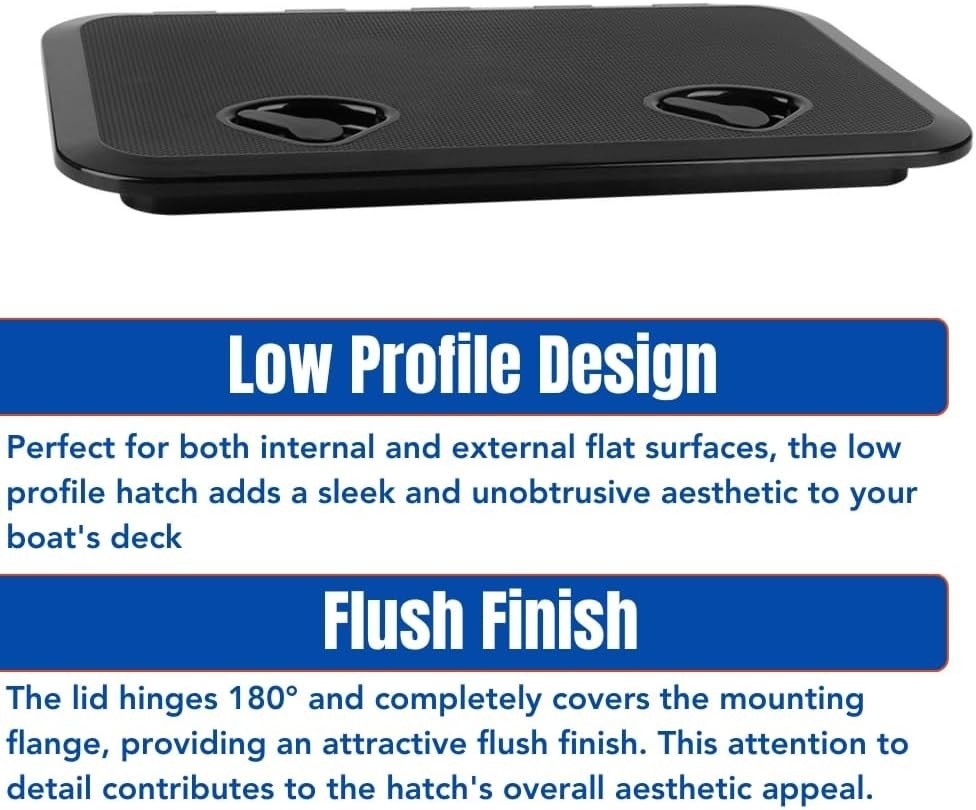 Rectangular Locking Marine Access Hatch - Durable & Weatherproof - 23.9" x 13.9"