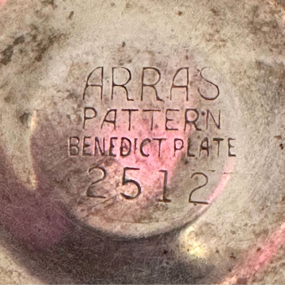 Vintage 30s 40s Benedict Silver Plated Compote Footed Serving Dish Arras 10"