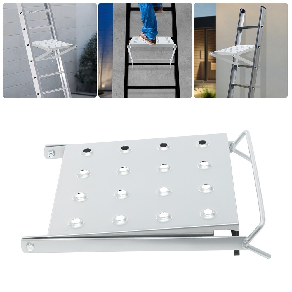Ladder Platform Accessory Heavy Duty Work Stand System Accessories Holds Silver