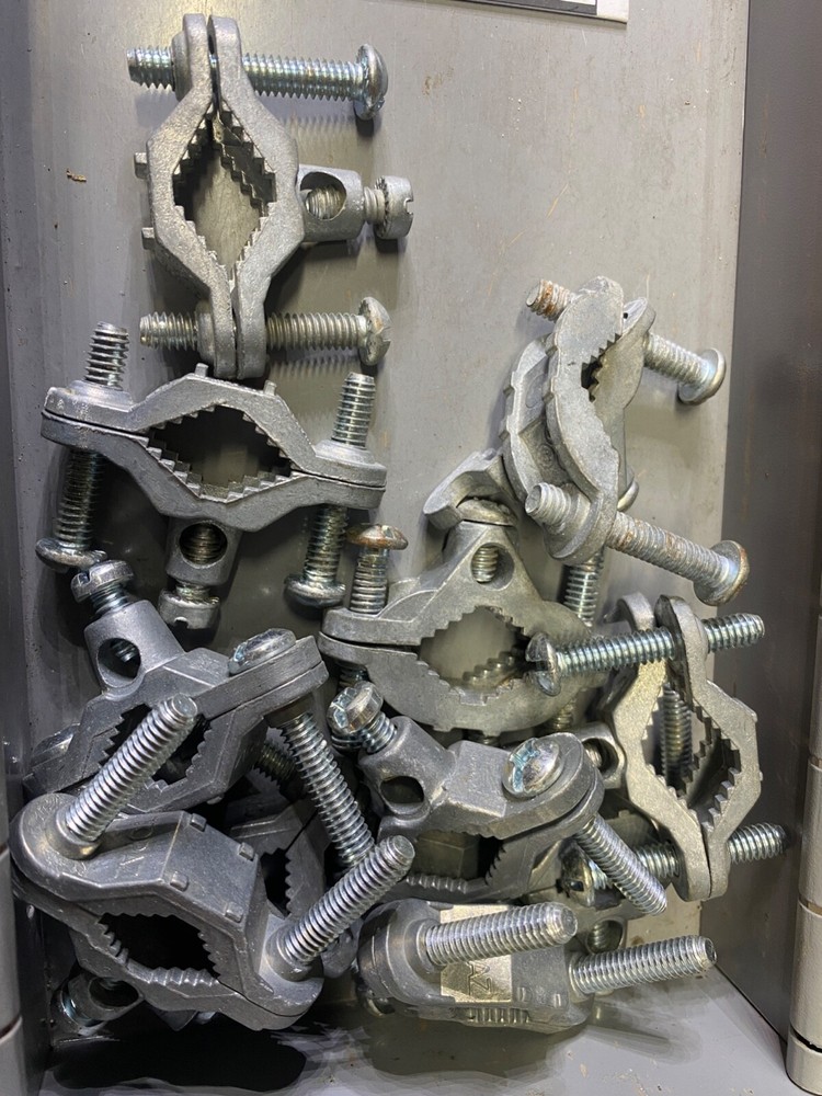 5 Conduit Clamps,  aluminum
