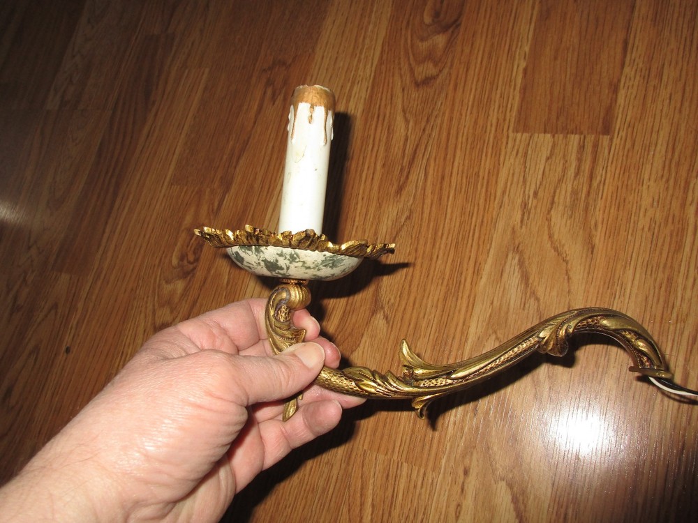 Antique Brass Ceiling Lighting Arm - Replacement Part - Original!