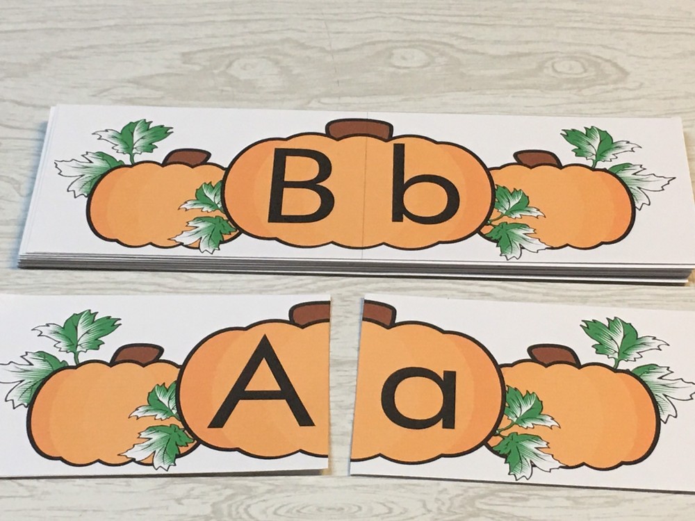 Pumpkin Patch Dry Erase - Laminated Activity Set - Teaching Supply Letter Match