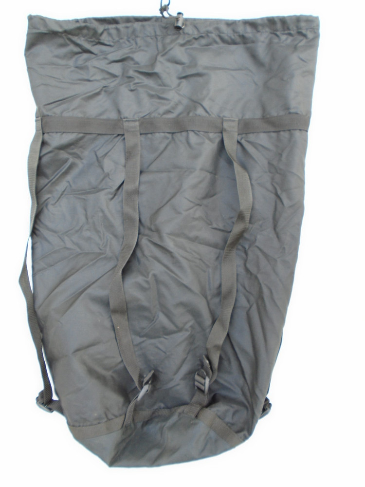 USGI Black Nylon 6-Strap Compression Stuff Sack For Sleep System Sleeping Bag