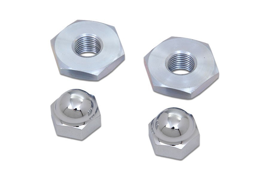 V-Twin 49-0524 Spring Fork Rod Top Nut Set
