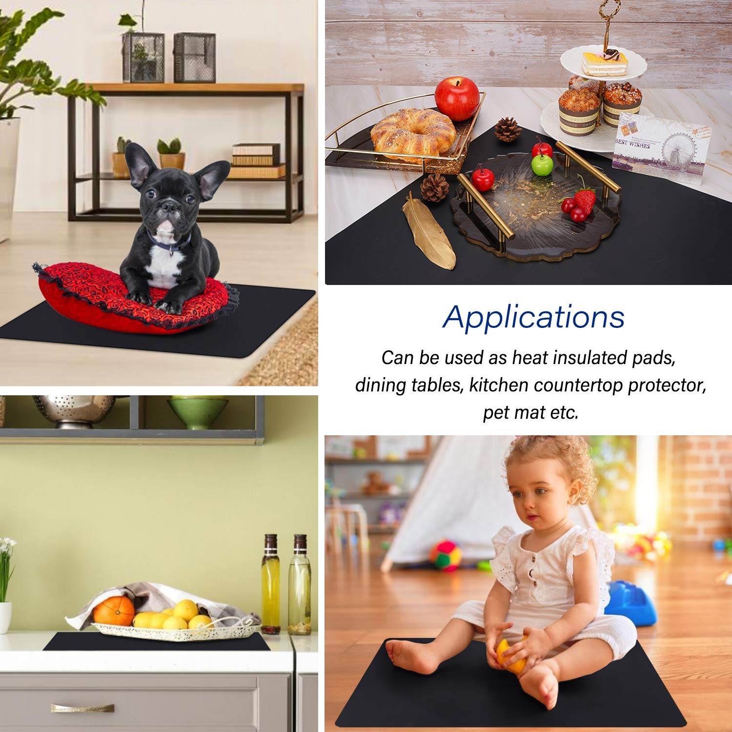 Non Skid Counter Table Protector Extra Large Silicone Mat Craft Sheet Work Area