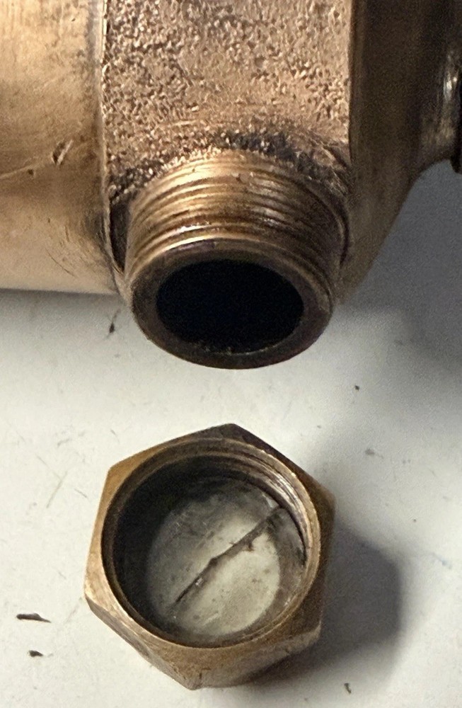 SWIFT LUBRICATOR CO. Brass HYDROSTATIC Sight Feed Oiler Steam Engine Hit Miss