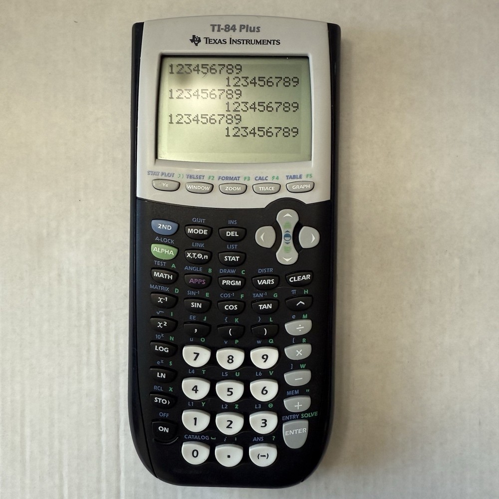 Texas Instruments TI-84 Plus Graphing Calculator Black With Cover ~ Read ~