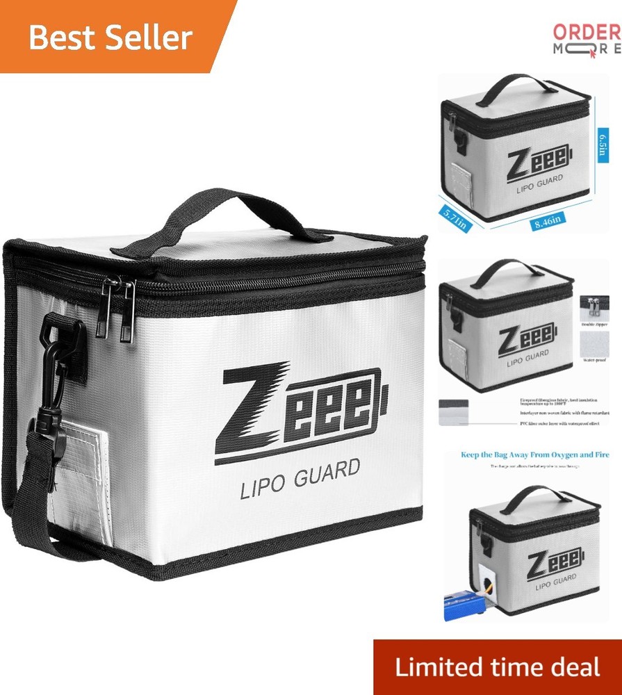 Fireproof Explosionproof Lithium Battery Storage Bag Large Capacity Safe Pouch