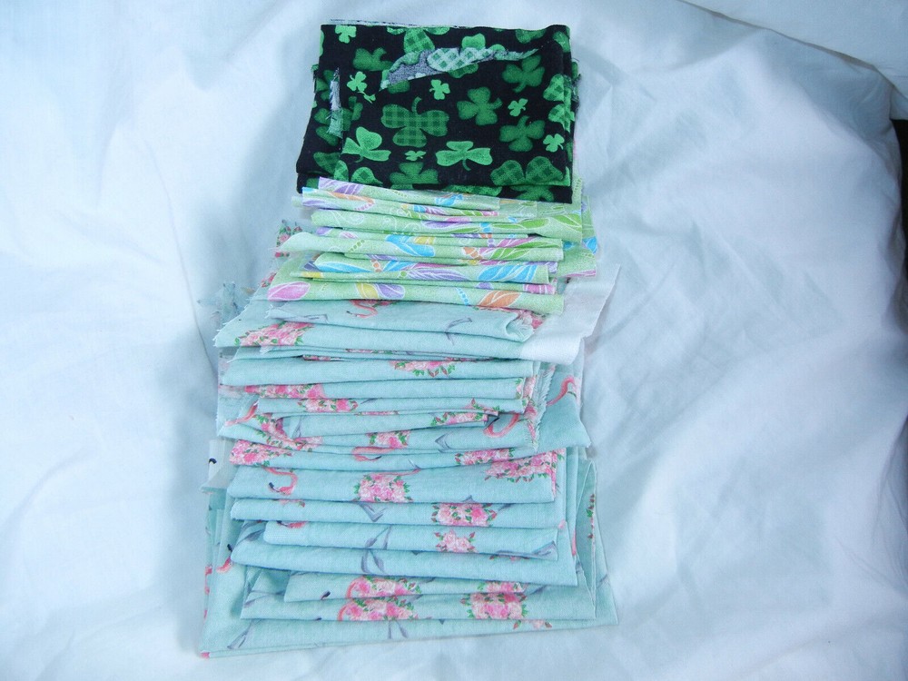 Miscellaneous Random Fabric Scraps Cotton prewashed Misc PATTERNS VARIOUS THEMES