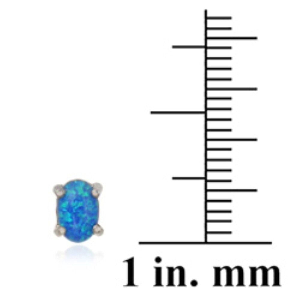 925 Silver Pink, Blue & White Lab Created Opal Stud Earrings Set