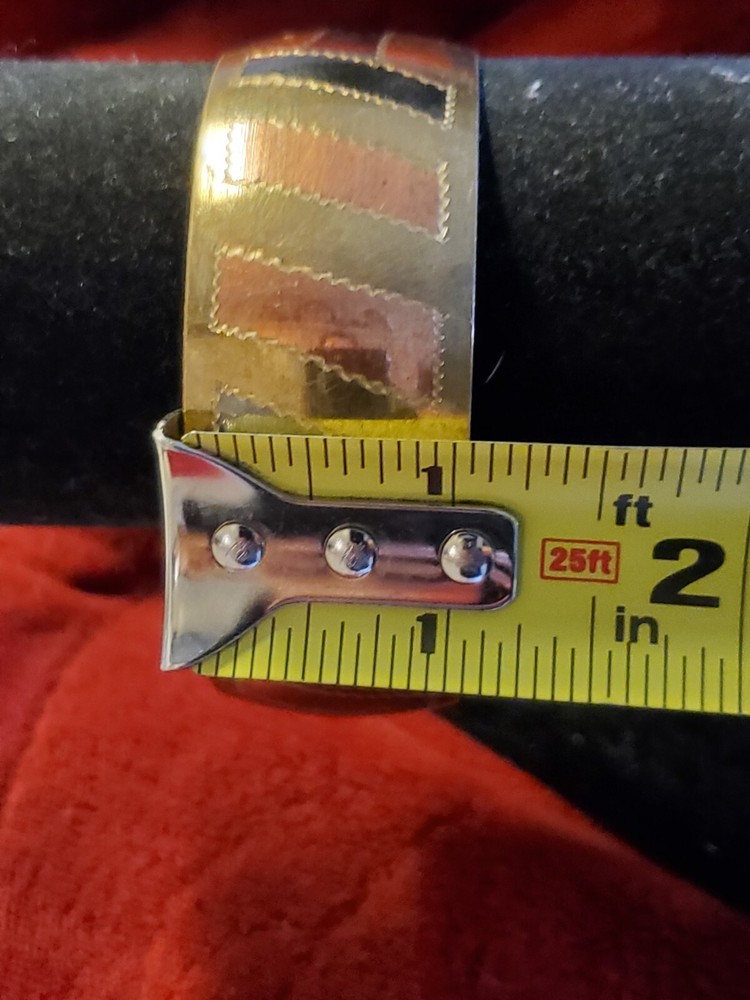 Three Tone Vintage Cuff Bracelet