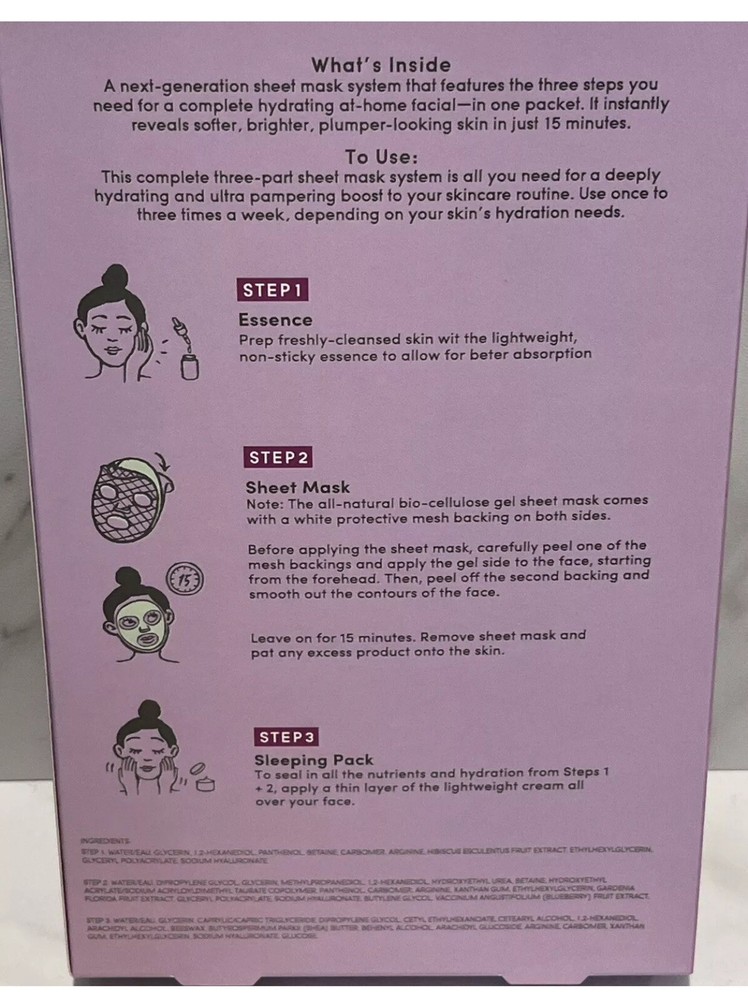 2 Julep Triple Quench Deep Hydration Sheet Mask System (Includes 2 Sheet Masks)