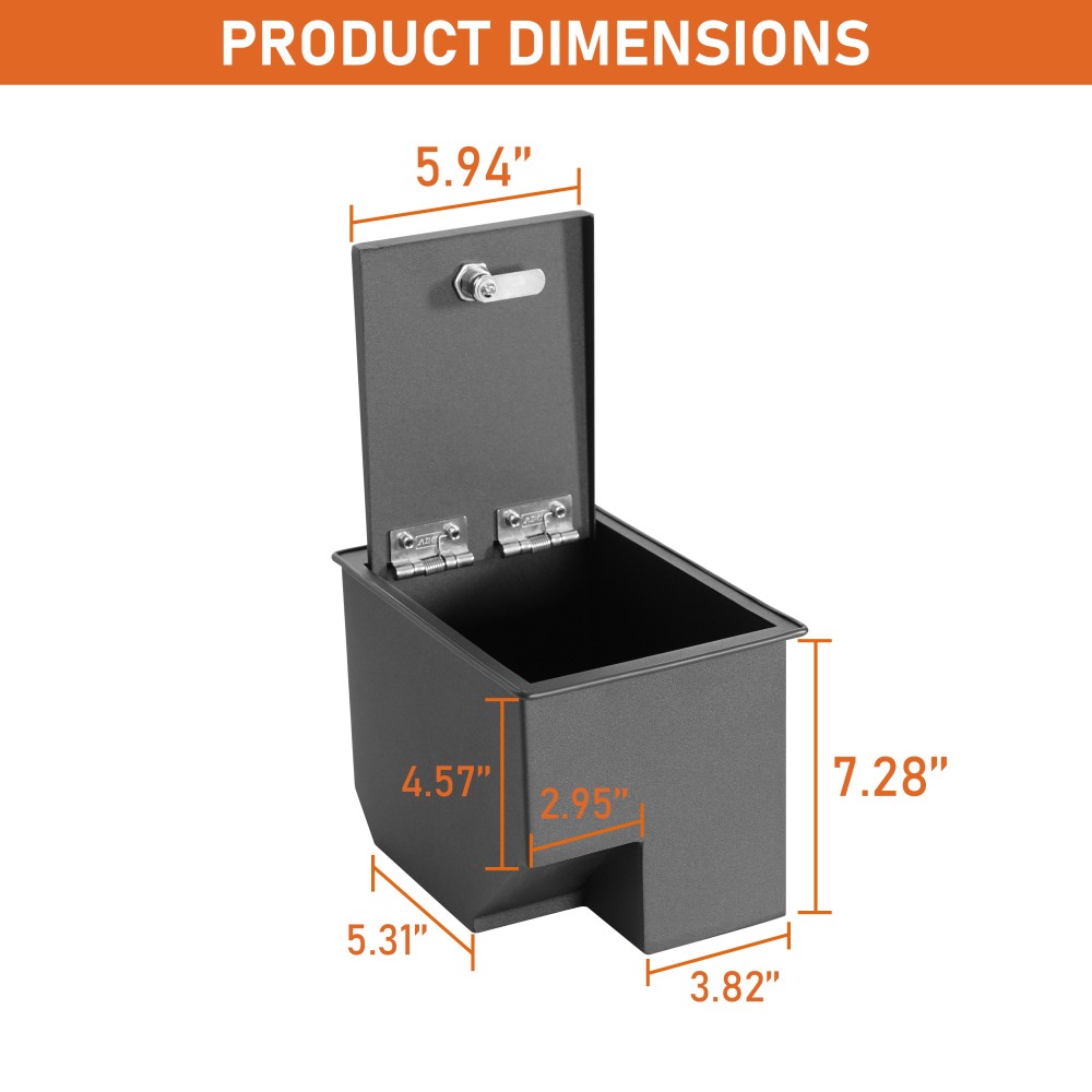 For Toyota 4Runner Center Console Safe (2003-2009) – Locking Vault Insert Black