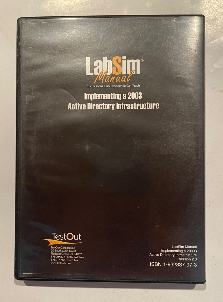 Designing A Server 2003 Network Infrastructure LabSim Manual TestOut