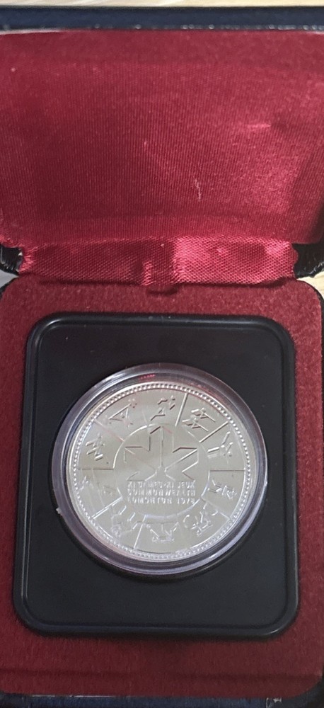 1978 Canada Silver Dollar Commonwealth Games Commemorative in Case