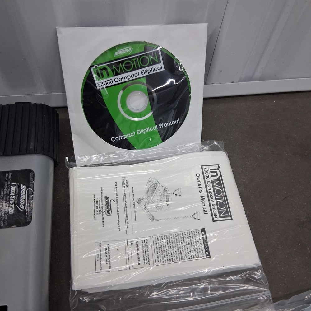 Stamina InMotion E3000 Compact Elliptical Exerciser Machine w/ Bands NEW **READ!
