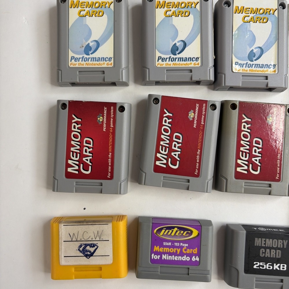 Memory Card Plus Lot Bundle Nintendo 64 N64 by Performance