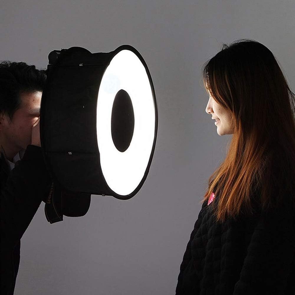 45cm Round Style Macro Portrait Softbox SpeedLite Flash Light Foldable Diffuser