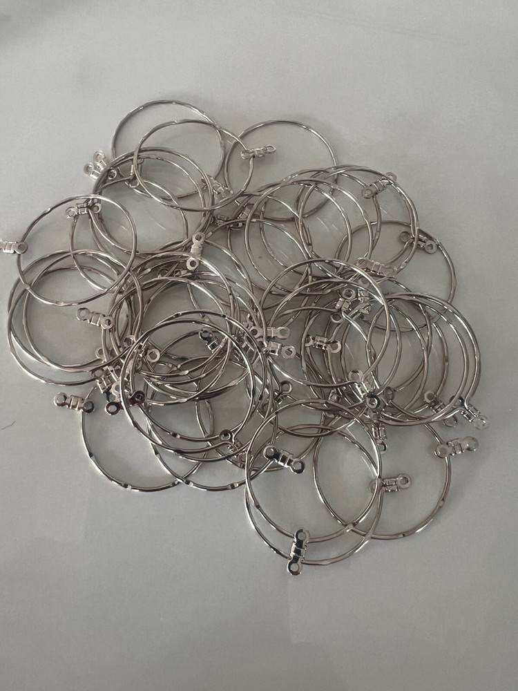Silver earring findings lot