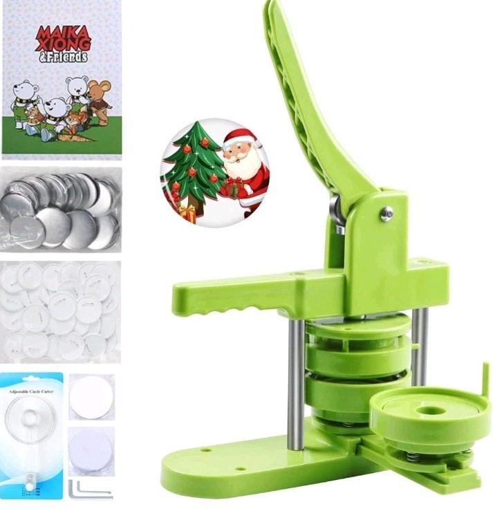 Button Maker Machine 75Mm (3 In) Installation-Free, DIY Button Pin Maker Machine