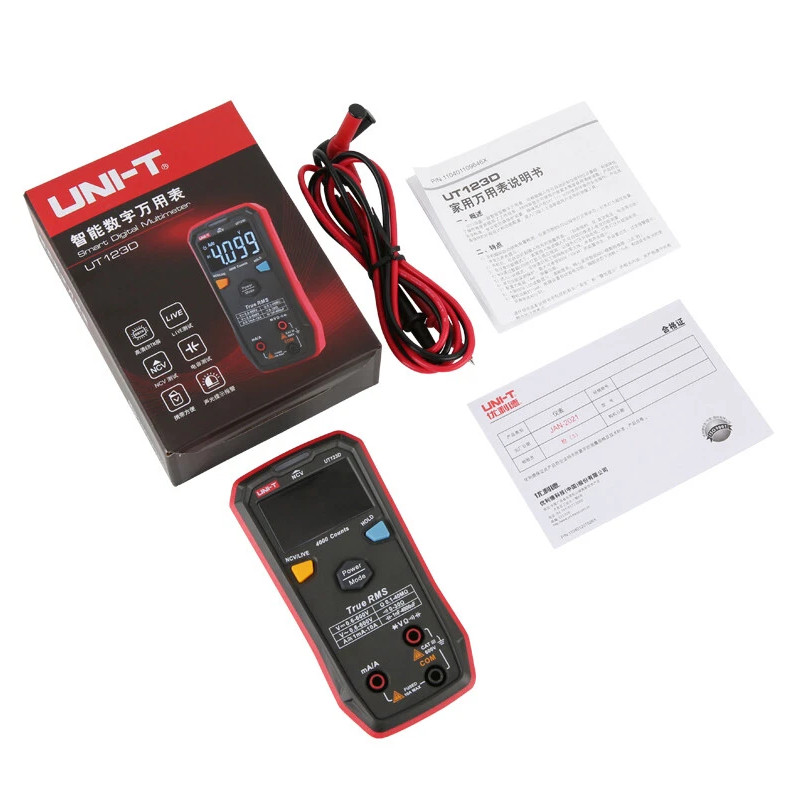 UT123D True RMS NCV DC AC Ohm Cap Live Wire Test Smart Digital Multimeter Tool